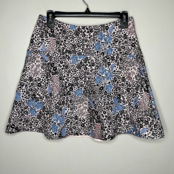 LOFT Skirt Womens 4 Pink Floral A-Line Mini Butterfly Print - Picture 1 of 8